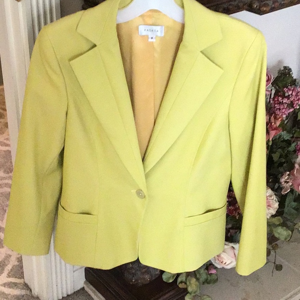 NWOT lemon lime shade well tailored Kasada blazer